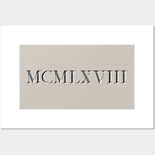 Roman Numeral 1968 Posters and Art